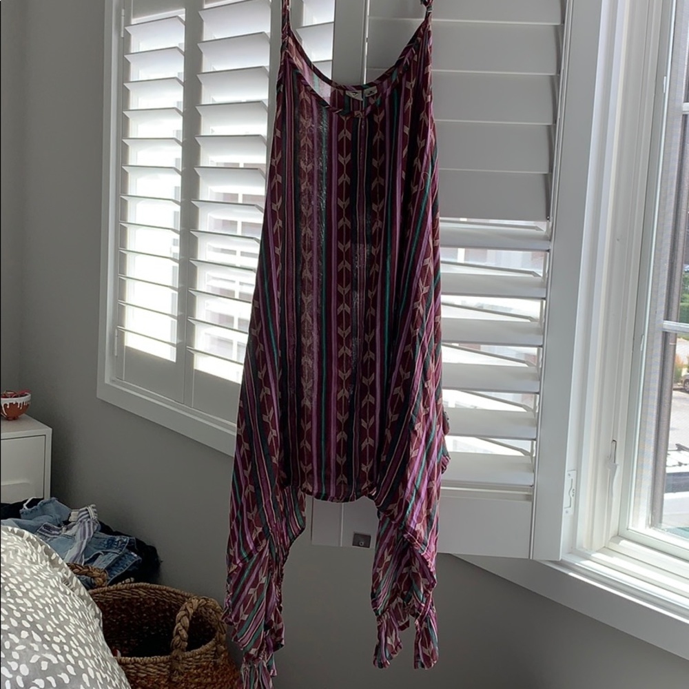 Purple bohemian midi dress